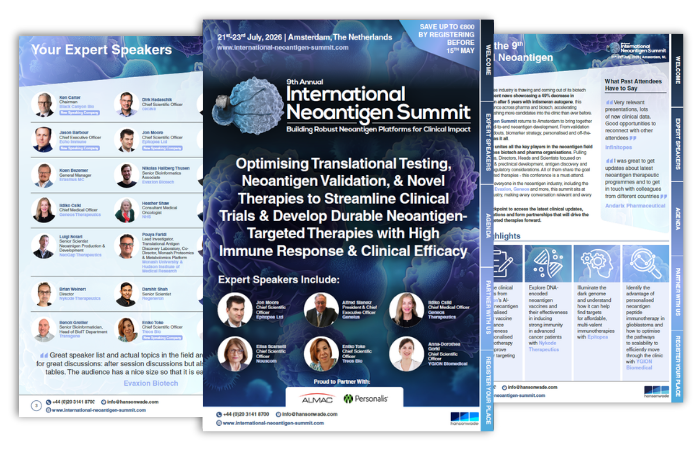 9th International Neoantigen Summit 2026 Event Guide